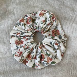 Vintage Floral cotton Zero Waste Scrunchie